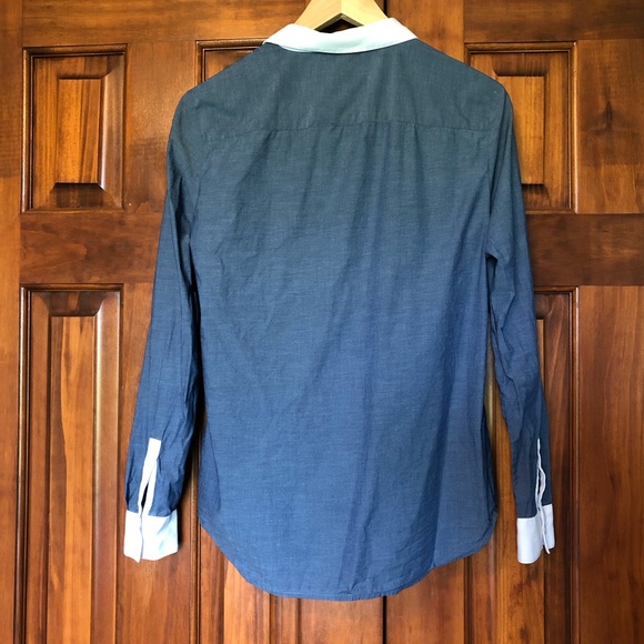 *3/$15* Ann Taylor Button Down Chambray Shirt S - Picture 2 of 3